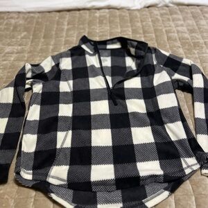 St. John's Bay Black and White Cowl Neck Sweater